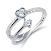 Sweet Heart CZ Design Ring NSR-825